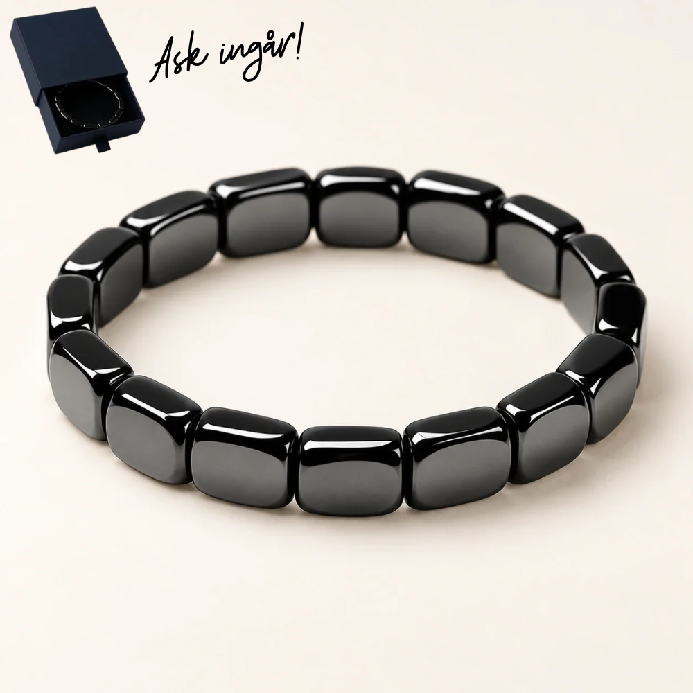Hematitarmband inklusive ask