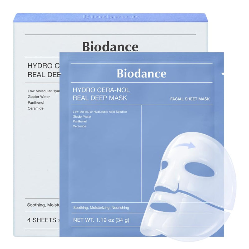 Biodance Bio-Collagen Real Deep Mask Pack of 4 - Face Masks, Face Mask, Women, Face Mask, Face Mask, Pore Refining, Wrinkle Treatment