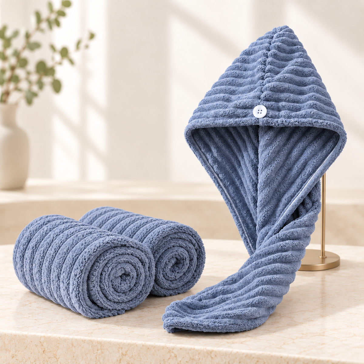 Nordivita Hårturban i mikrofiber – 3-pack