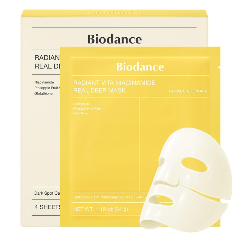 Biodance Bio-Collagen Real Deep Mask Pack of 4 - Face Masks, Face Mask, Women, Face Mask, Face Mask, Pore Refining, Wrinkle Treatment