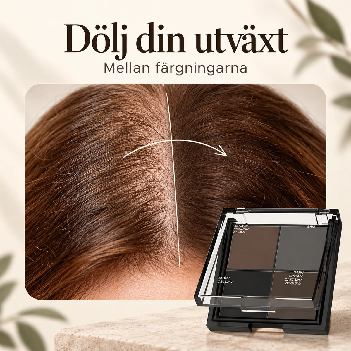 Waterproof Hairline & Root Concealer Powder Instant Gray Coverage Hair Shadow Powder Black Dark Brown Hair Root Touch Up Powder