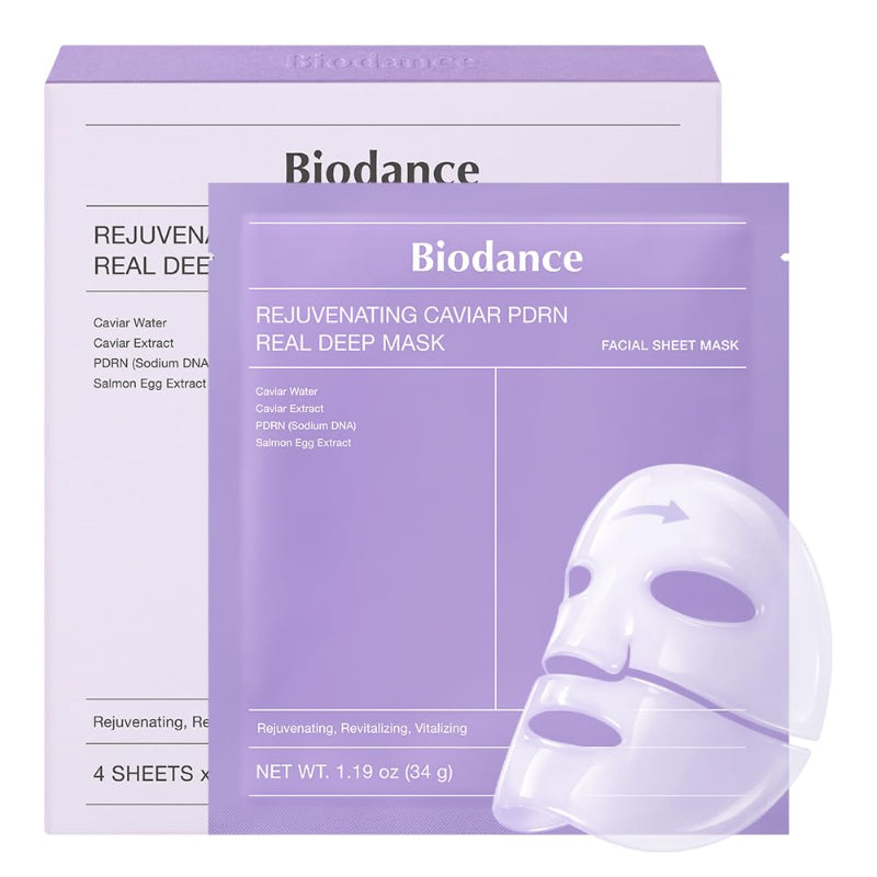 Biodance Bio-Collagen Real Deep Mask Pack of 4 - Face Masks, Face Mask, Women, Face Mask, Face Mask, Pore Refining, Wrinkle Treatment