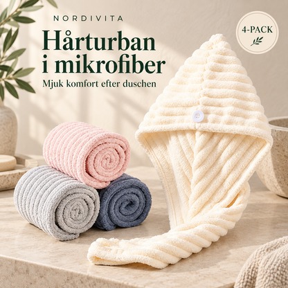 Nordivita Microfiber Hair Turban – 3-pack